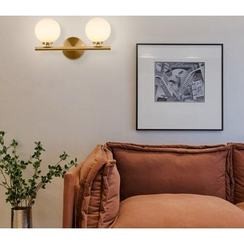 Modern Nordic Glass Meta Black/gold Ball Retro Vintage Wall Lamp E27 Loft For Cafe Bedroom Foyer hanging lamp