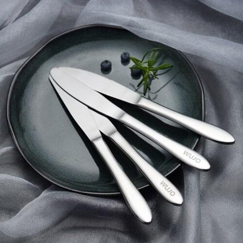 PANPANDA Table Knife Titanium 4-Piece Western Tableware Gift Set
