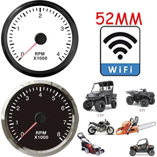 52MM Tachometer WIFI Tacho Gauge 0-4000RPM 0-8000RPM Tacho Motorcycle Counter Motorbike ATV Boat Accessories Marine Car Gauge