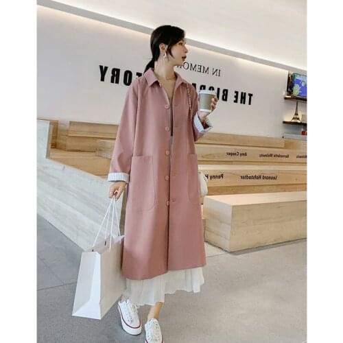 Trench Coat 2020 New Spring Fashion Single-breasted Long Windbreaker Women Slim With Belt Outerwear Windbreaker Mujer Female