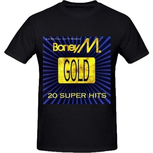 Boney M Gold 20 Super Hits Funny Tee Shirts For Men