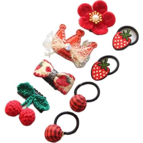 Baby Hair Clip Hairpin Baby Hair Accessories Girl Small Clip Childrens Hairpin Thumb Rubber Band Hair Rope Set