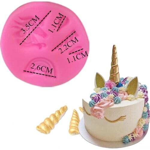 Factory unicorn rainbow spiral corner flip silicone mold chocolate mold flip sugar baking cake decoration mold