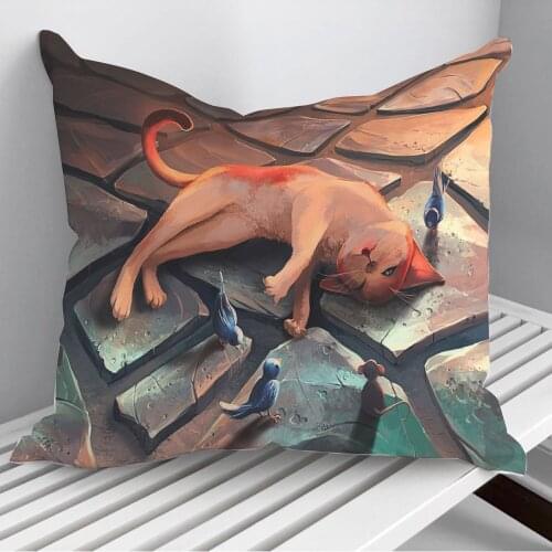 Animal fantasy Throw Pillows Cushion Cover On Sofa Home Decor 45*45cm 40*40cm Gift Pillowcase Cojines Dropshipping