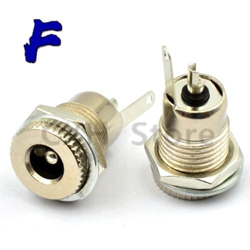 1/2/5/10pcs DC-099 5.5mm x 2.1mm 2.5mm DC Power Jack Socket DC099 Female Panel Mount Connector Metal 5.5*2.1 5.5*2.5