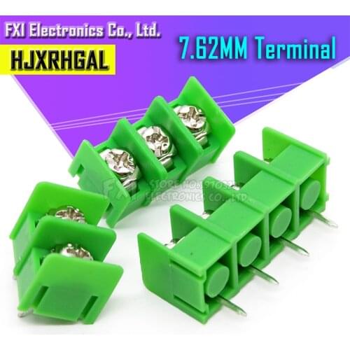 100PCS KF7.62 2P 3P 4P Terminal Connector Screw Spliced Pitch 7.62MM 2PIN 3PIN 4PIN For Arduino