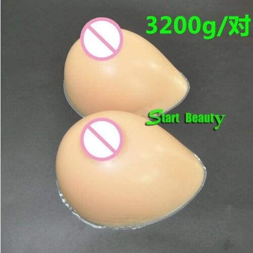 3200g a pair H Cup crossdresser silicone large breast fake breasts big boobs tits realistic breast prosthesis vagina transgender