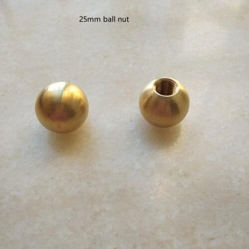 4pieces/lot D25X23mm Brassball nut with m10*1.0pitch thread decorative nut for vintage lamps lighting accessories