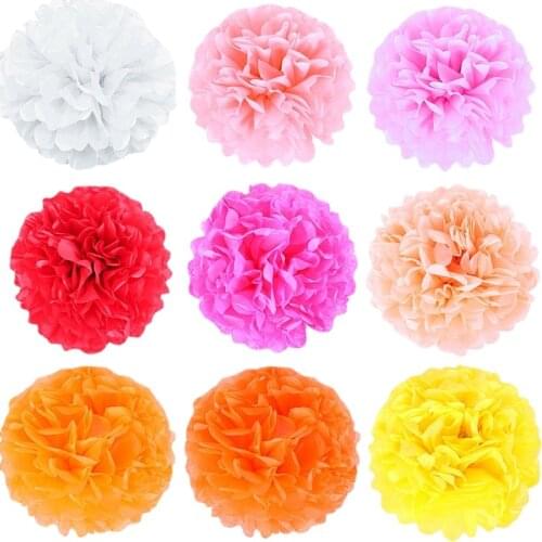 Brand new 15 cm color handmade paper pompons birthday party holiday celebration wedding scene holiday home space decoration