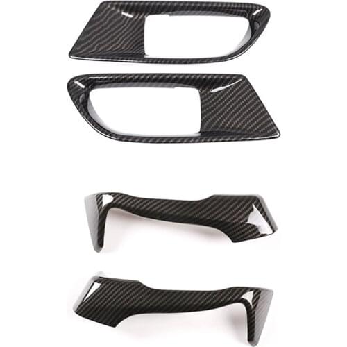 AU04 -For Subaru BRZ Toyota 86 2012-2020 ABS Carbon Fiber Car Inner Door Handle Decor Cover Trim Frame Sticker Accessories