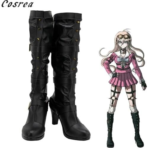 Danganronpa 2 Monomi Cos Shoes Boots Halloween Kirigiri Kyouko Enoshima Junko Cosplay High heel Shoes Boots For Women and Girls