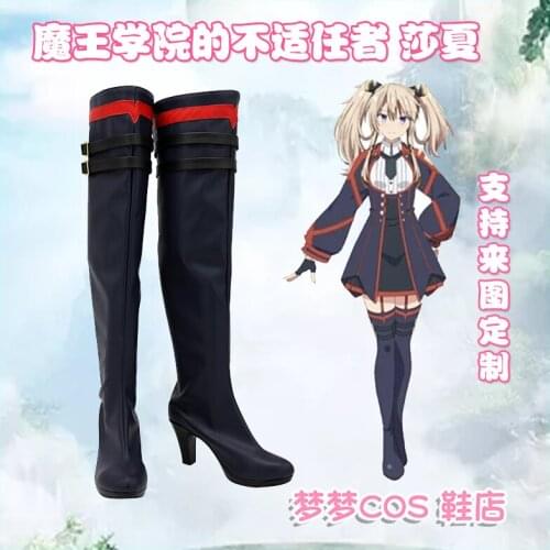 The Misfit of Demon King Academy Sasha Necron Cosplay Shoes Boots Halloween Carnival Cosplay Costume Accessories