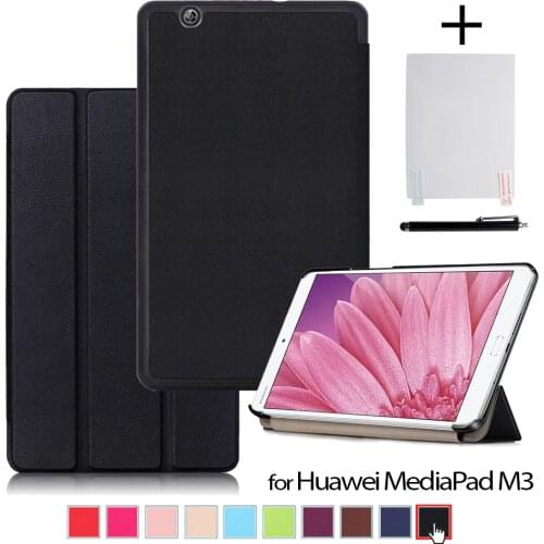 Case for Huawei Mediapad M3 8.4, Magnetic PU Leather Funda Tablet BTV-W09 /DL09 Ultra Slim 2016 Capa
