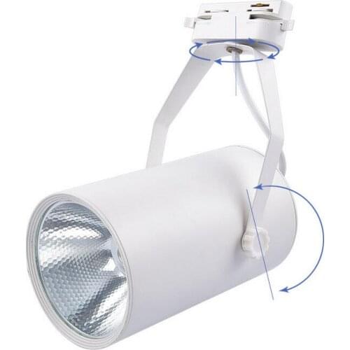 COB 20W LED Track light AC110-240V Track Lighting Retail Spot Wall Lamp Rail Spotlights Replace Halogen Lamps White/Black