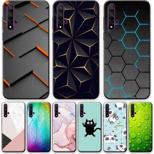 For Huawei Nova 5T Case Ceometric Case For Huawei Nova 5T Soft Silicone Back Cover on Nova 5T Cartoon TPU Phone Case 6.26 inch