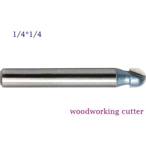1pc 1/4*1/4 Woodworking cutter CNC engraving tools round bottom cutter opened circular arc slotted cutter 1/4 Shank