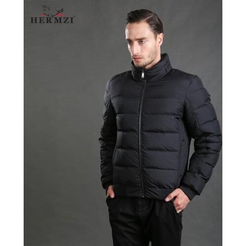 HERMZI 2021 Winter Jacket Men Fashion Cotton Padded Jacket Mens Winter Coat Padding Jacket Men Autumn Hidden Hood High Quality
