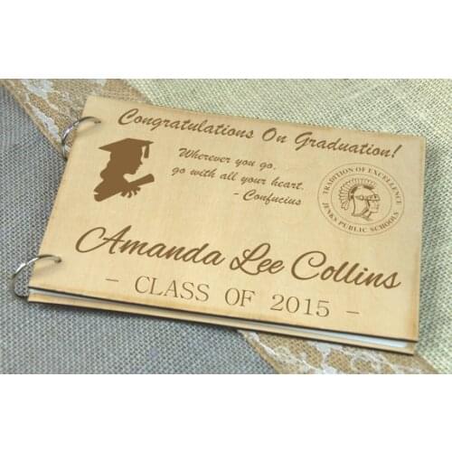 Graduation Memory Book, Autograph Personalized Book, Graduation Gift, Advice Book - memorable gift for a College or High School