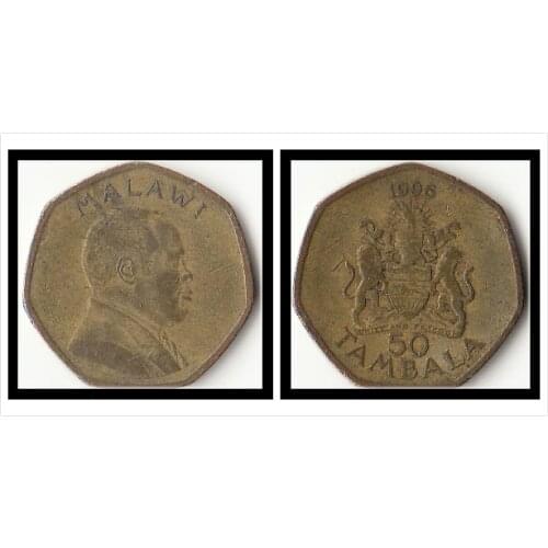 Malawi 50 Tambara 1996-2003 edition Coins Africa Original Coin Collectible Edition Real Rare Commemorative Random Year