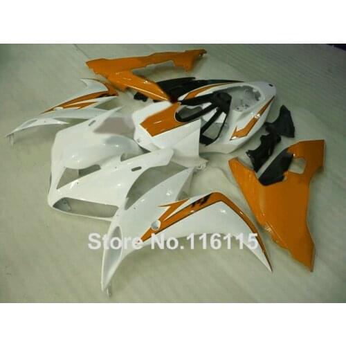 MOTOMARTS Lowest price fairing kit for YAMAHA YZF R1 2004 2005 2006 orange white black fairings set R1 04 05 06 3217 Full inject