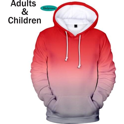 Autumn 3D Gradient Hoodies Men Women Fashion Popular Hoodies Children Plus Size Sweatshirt Harajuku Streetwear Hip Hop Pullovers
