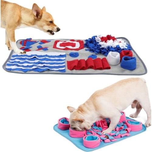 Snuffle Mat Dog Puzzle Toys Pet Relieve Stress Nosework Training Dogs Blanket Anti Choking Sniffing Pet Nose Feeder Pad