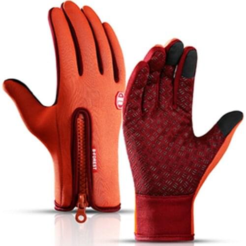 Kyncilor touch screen gloves for cycling men and women autumn/winter waterproof plus velvet windproof mountain road bike gloves