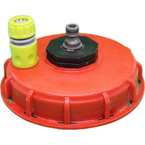 Plastic IBC Tank Cap Cover Lid Bung Adapter with Water Injection Connector Plug 964E