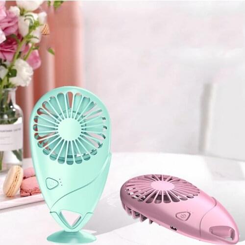 Mini Electric Fan Handheld USB Rechargeable Portable Desktop Fan with 7 Vanes Summer Cooling Tool