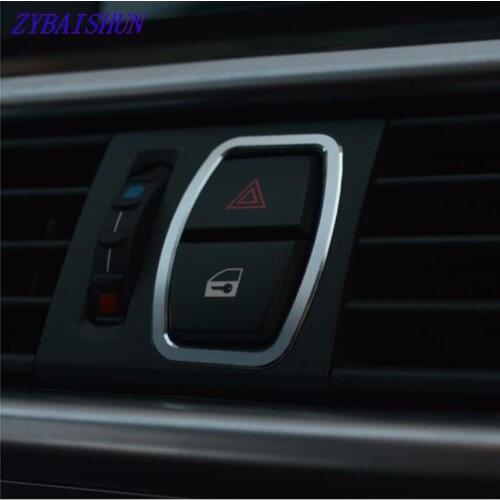 Car Dashboard Dash Warning Lights Warning Push Button Door Lock Key Trim Ring Cover for BMW 5 Series F10 F18
