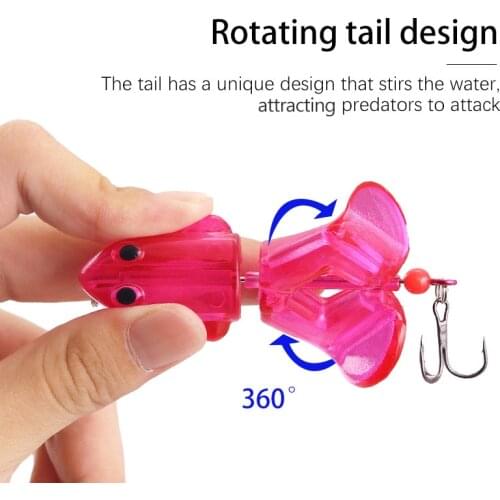 8.5cm/12.5g New Topwater Minnow Fishing Lure Rotating Propeller Frog Bait Artificial Crankbait Wobbler Jig Trolling Fishing Lure