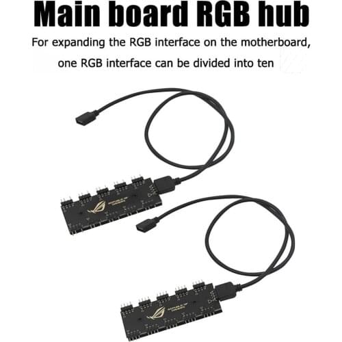 5v 3pin/ 12V 4Pin RGB Synchronization HUB Splitter 1 to 10 RGB SYNC Extension Cable for GIGABYTE AURA Sata Type hub rgb