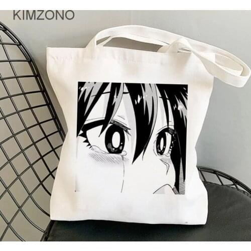 Tearful Girl shopping bag recycle bag canvas cotton jute bag bag bolsas reutilizables reciclaje shoping string sac toile
