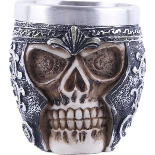 Shot Glass ku lu tou Glass Resin Skull Personalized Gifts Cross-Border Supply of Home Decoration bai jiu bei