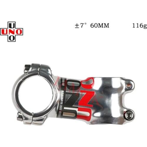 UNO Bike Ultra Light Silver Stem Iamok 7/17/35 Degree 60-130mm 31.8x28.6mm Red/Black Logo Stems Bicycle Parts