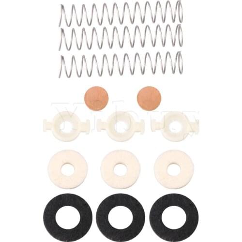 Yibuy 14Pcs Trumpet Valve Spring with Trumpet Valve Cork Pad Set for Trumpet