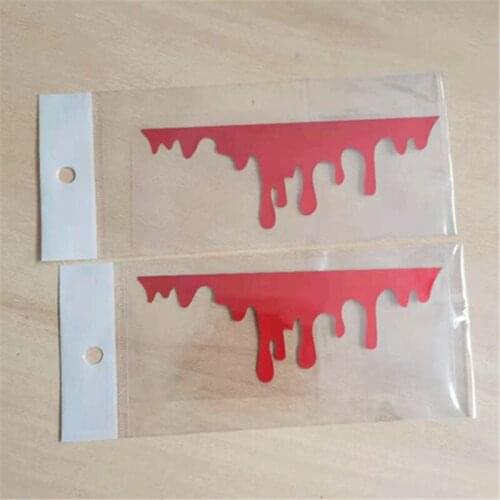 Funny Terror Car Body Blood Bleeding Car Stickers Reflective Car Decals Rear Front Headlight Sticker Door Window