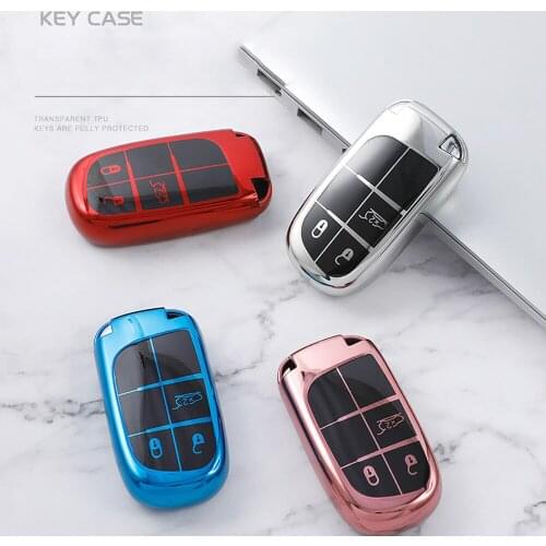 TPU Remote Key Protective Cover Case Shell Fob For Jeep Cherokee/Renegade/Compass for Dodge Challenger/Charger for Chrysler