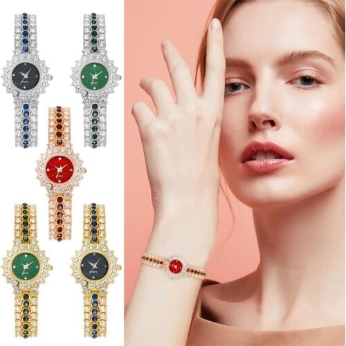 Gypsophila Diamond Watch Quartz Watch Fashion Watch For Women Round Dial Stainless Steel Band Quartz Wrist Watch Gifts Relogiosf