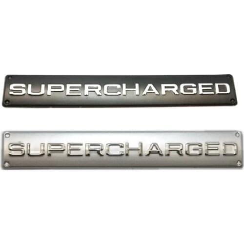 1pcxMetal Thin Aluminum Supercharged Badge Emblem Sticker For Car