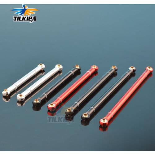 1PCS Upgrade Rod Parts Aluminum Alloy Link Rod 72MM-132MM Red/Silver/Black for 1/10 RC Crawler Axial SCX10 D90 RC4WD