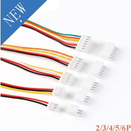 10Sets JST XH2.54 XH 2.54mm Wire Cable Connector 2/3/4/5/6P Pin Pitch Male Female Plug Socket 200MM 20cm Wire 26AWG