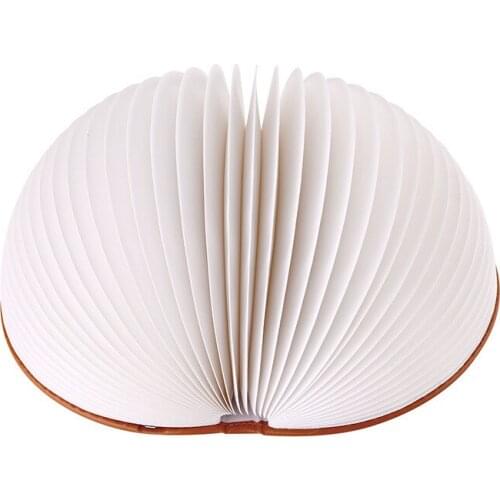2.5W 2000mA rechargeable round book lighting night light,remote control seven color adjustable,portable folding paper book light