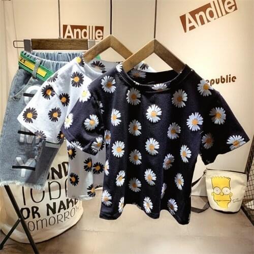 2020 2pcs Summer Baby Boy Children Small daisies Suit T-shirt + Shorts Boys Clothes Kids Clothes sets 2-7