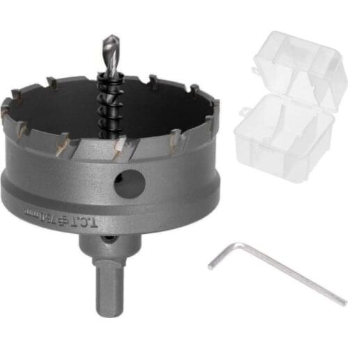 75mm/2.95" Cutting Diameter Precision Carbide Hole Saw Cutter Drill Bit Hole Opener for Steel Plate,Aluminum & Plastic