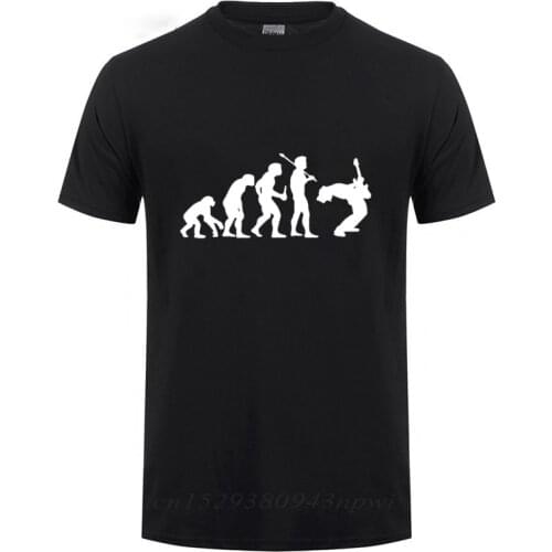 Evolution Of A Guitarist Music Rock Guitar Musician Band Metal T-shirt Men Male Short Sleeve Round Neck Cotton Funny T Shirt