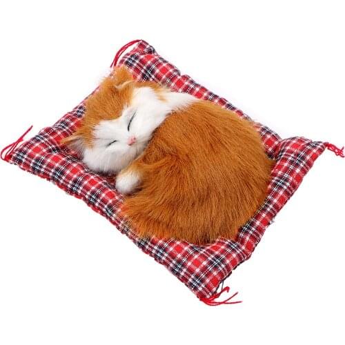 General Motors cute plush kitten doll toy car ornaments cute simulation cat sleeping decoration children gift accessories