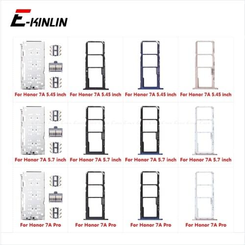 Sim Card Socket Slot Tray Reader Holder Connector Micro SD Adapter Container For HuaWei Honor 7A Pro Replacement Parts