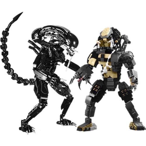 ALIEN VS PREDATORS Robot War Model Yautja Building Blocks Bricks Sets Construction high-tech Bricks Educational Toys Children