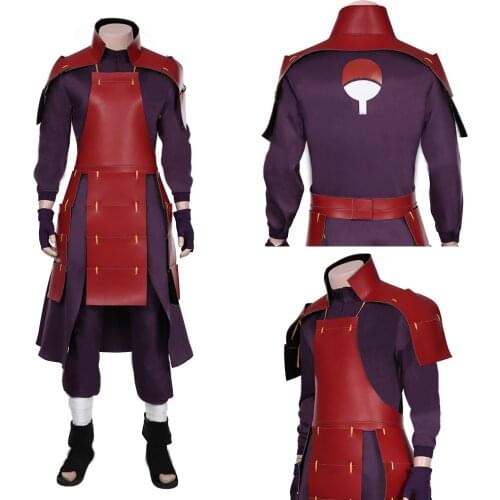 Uchiha Madara Cosplay Costume Top Pants Outfits Halloween Carnival Suit